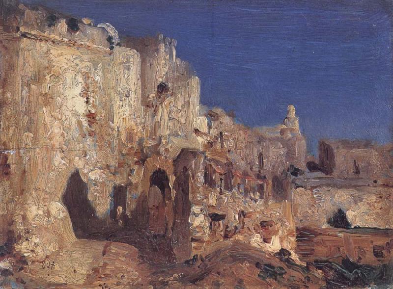 Felix Ziem The Ramparts,Algiers oil painting image